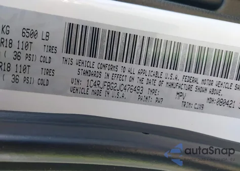 2018 Jeep Grand Cherokee Limited 4X4 from USA, damaged, VIN 1C4RJFBG2JC476493